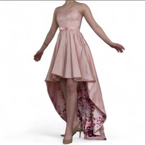 City Triangles Pink Floral High-Low Dress